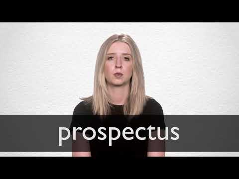 business meaning of prospectus Youtube video