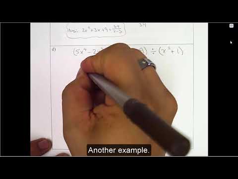 Math203Packet12VideoDivisionOfPolynomials