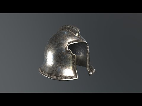 Modeling Medieval Helmet Using 3ds Max, Rizom UV, Substance 3d Painter and Marmoset Toolbag