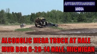 preview picture of video 'ALCOHOLIC MEGA TRUCK AT HALE MUD BOG  6-28-14  HALE, MICHIGAN'