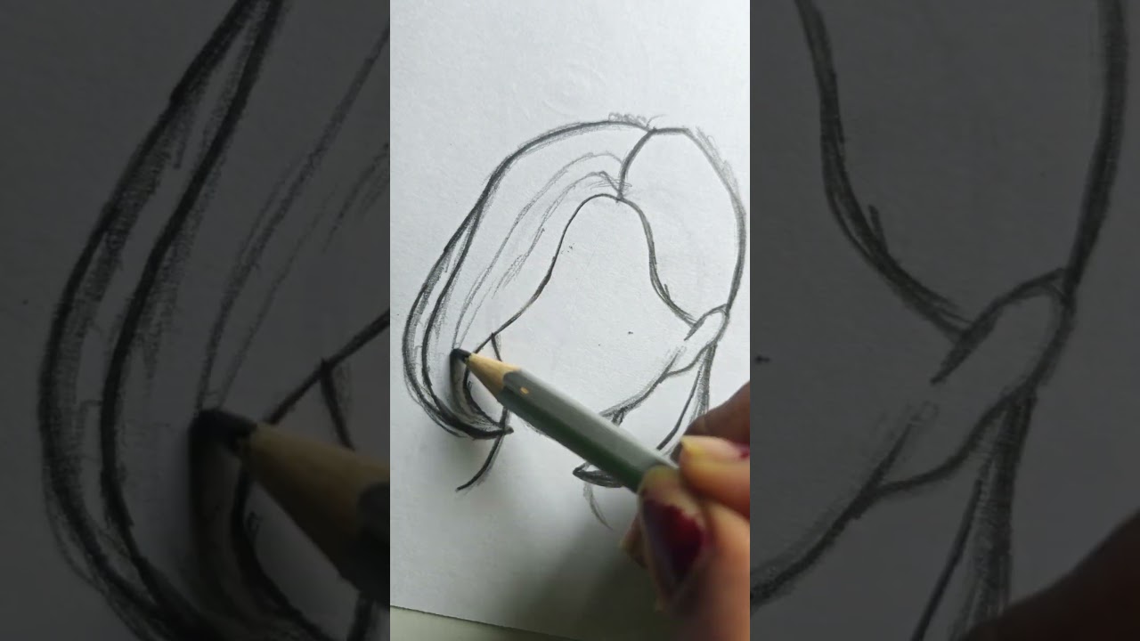 How to draw hair 🤔❌ #shorts #howtodraw #tutorial #art
