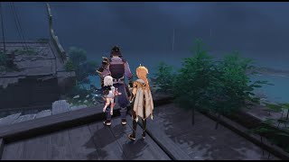 【原神】世界任務——武者的宿命    解救被魔物圍困的武士 / 清理海賊營地  / 向稻葉久藏回報情況