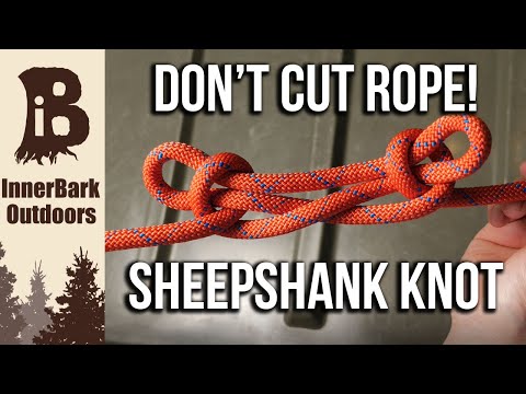 Shorten Rope Without Cutting | Sheepshank Knot