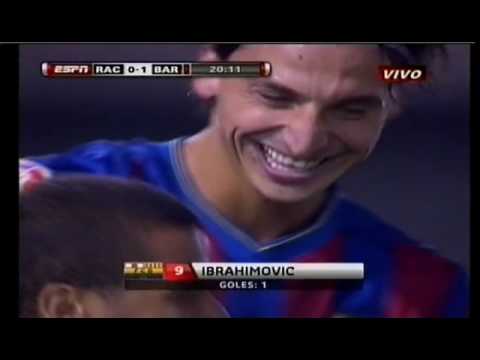 Racing 0-1 Barcelona (Ibrahimovic)