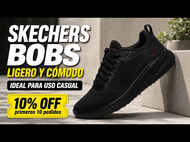 Vídeo relacionado con Skechers Sneakers Bobs Arch Comfort B Sweet Mujer Negro-Negro