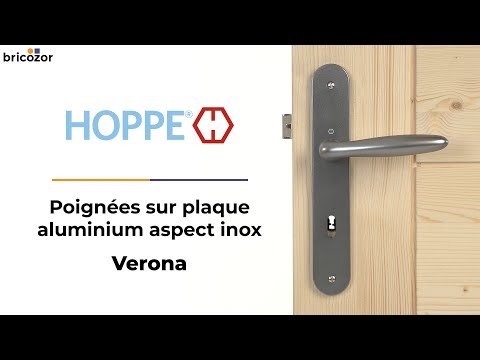 Poignées de porte - 195 mm - Gris aspect inox - Verona HOPPE