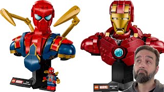 LEGO Busts theme revealed: Marvel Iron Spider & Iron Man Mk. 4 thoughts! #NotSponsored 76326 76327