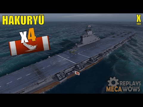 Hakuryu 4 Kills & 90k Damage | World of Warships Gameplay