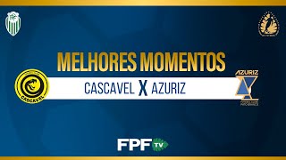 MELHORES MOMENTOS | CASCAVEL 0X0 AZURIZ | PARANAENSE 2026 | RODADA 1