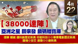 【財經至尊】王曈 0422《【38000達陣】》信驊 穎崴 邁科創歷史新高，印能科技⊕⊕華景電創歷史新高，譜瑞⊕世芯 達發⊕⊕創新高｜【波段獲利王】加入line@ king5588