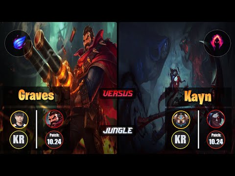 Cuzz GRAVES (Jungle) [Phase Rush] VS KAYN - Challenger KR Patch 10.24
