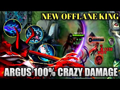 NEW OFFLANE KING | ARGUS 100% CRAZY DAMAGE | BEST BUILD ARGUS 2021 | MOBILE LEGENDS