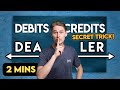 DEBITS CREDITS Explained In Almost 2 Minutes