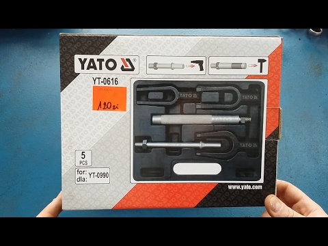 YATO rutulinių įrankių komplektas video