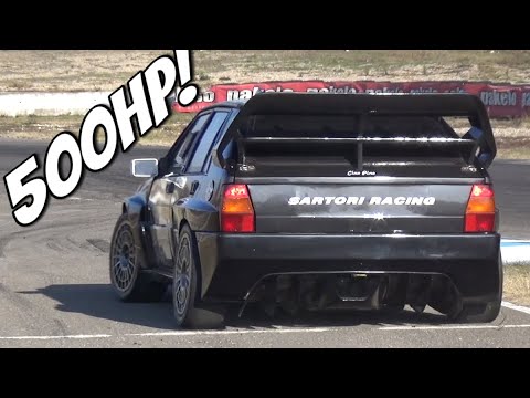 OnBoard 500HP Lancia Delta Integrale EVO2 at Castelletto Circuit! - LOUD Sound and Turbo Flutter!