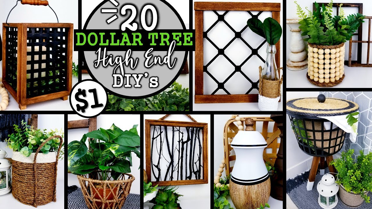 BEST $1 HIGH END DOLLAR TREE DIY'S | 20 DECOR IDEAS to TRY