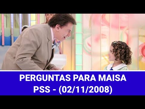 Perguntas para Maisa - Programa Silvio Santos (02/11/2008)