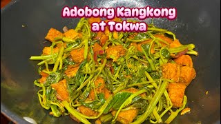 Adobong Tokwa with Kangkong