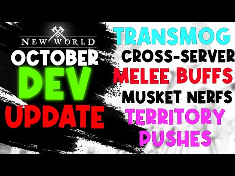 TRANSMOG, Cross-Server PvP, 2 NEW Expeditions, WAR Changes & More! New World October Dev Update