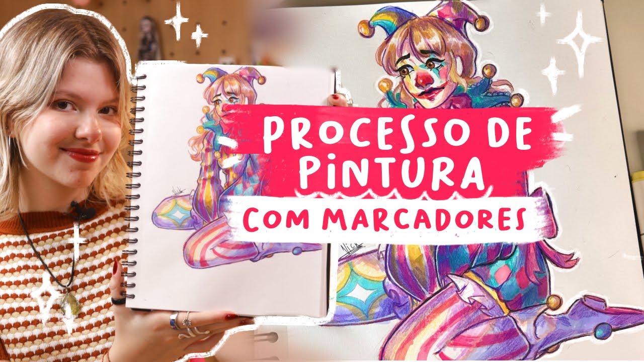 PROCESSO DE PINTURA COMPLETO COM MARCADORES ✨✍️