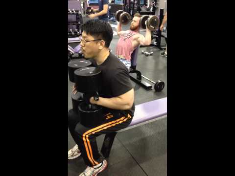 150lbs dumbbell bench press