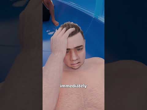 He Got Stuck In A Water Slide 😨