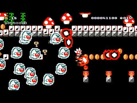 3 Warning Volcanic Zone-HOLD →+Y by →smiley→ - SUPER MARIO MAKER - NO COMMENTARY 1bc