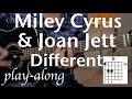 Miley Cyrus & Joan Jett - Different Guitar Lesson ...