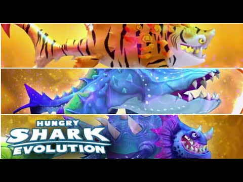 NEW EVOLVED SHARK UNLOCKED (AARON, SHARK-KHAN AND ABYSSAURUS REX) - HUNGRY SHARK EVOLUTION