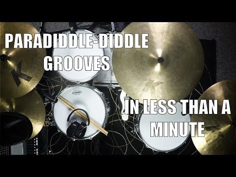 Paradiddle-Diddle Grooves in less than a Minute - Daily Drum Lesson