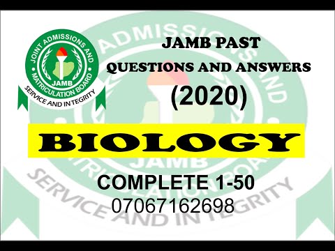 JAMB 2021 BIOLOGY PREP JAMB 2020 BIOLOGY PAST QUESTIONS AND ANSWERS