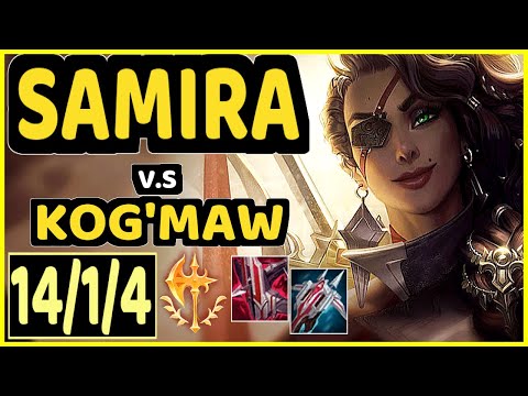 CARZZY (SAMIRA) vs KOG'MAW - 14/1/4 KDA BOTTOM ADC GAMEPLAY - EUW Ranked MASTER