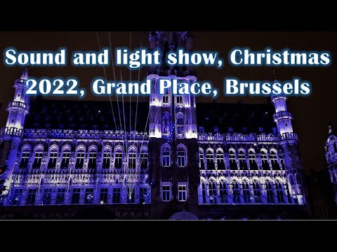 Sound and light show, Christmas 2022, Grand Place, Brussels