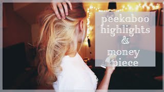 dyeing my underlayer at home with a box dye (money piece, peekaboo highlights)