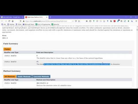 Java Math Class Part 1