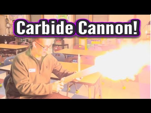 Carbide Cannons in RamZland!🔥 CaC2+2H20 → Ca(OH)2+C2H2 #STEM #Science #STEMEducation #RamZland