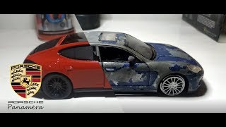 Abandoned  Toy Car Repair and repaint [PORSCHE PANAMERA] diecast