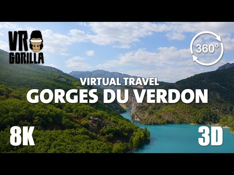 Gorges du Verdon, France Guided Tour in 360 VR (Teaser) - Virtual Travel - 8K Stereoscopic 360 Video