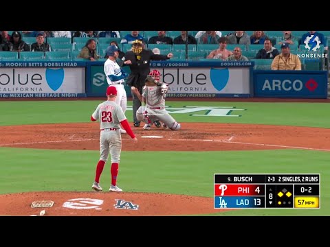 Phillies 1st Baseman Kody Clemens Comes Pitches, Strikes Out Michael Busch on 57 MPH "Slider"