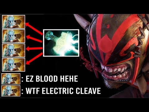 RAMPAGE!!! Electric Cleave Bloodseeker vs Pro PL Yatoro Crazy Illusion Melt Epic Top MMR Game Dota 2