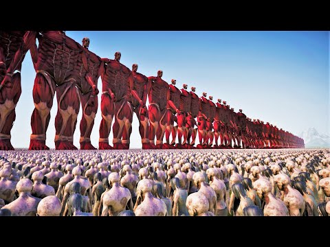 100 COLOSSAL TITAN vs 8 MILLION ZOMBIES - Ultimate Epic Battle Simulator 2