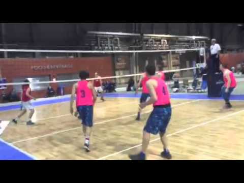 Cullen Becker #4 volleyball pass, cover/defense