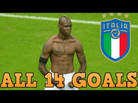 Mario Balotelli - All 14 Goals for Italy - 2010-2018