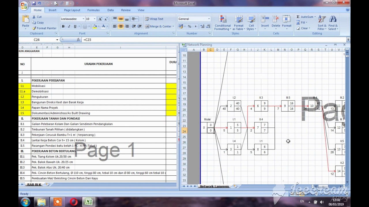 MemBuat Network Planning Kerja Yang Bagus Untuk Proyek 1 Milyar (Free Softcopy)