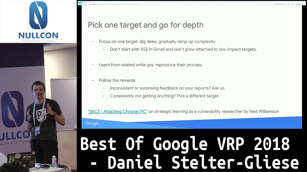 Best Of Google VRP 2018 | Daniel Stelter-Gliese | nullcon Goa 2019