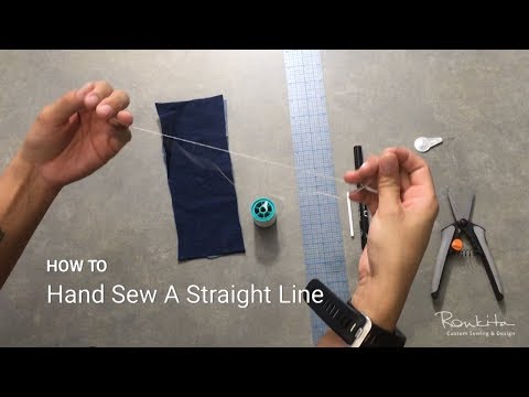 How to hand sew a straight line