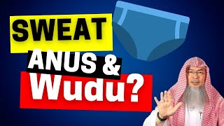 If a person sweats and it touches the anus, is the underwear impure & does this break the Wudu