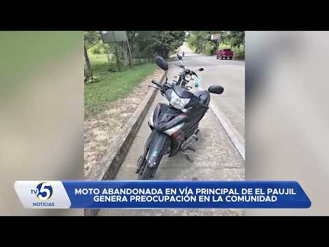 MOTO ABANDONADA EN VÍA PRINCIPAL DE EL PAUJIL GENERA PREOCUPACIÓN EN LA COMUNIDAD