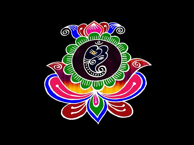 Vinayagar chathurthi rangoli design by easy and simple rangoli