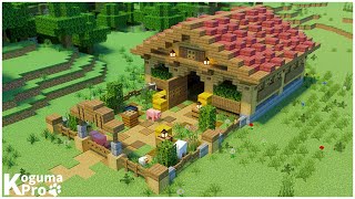 【マインクラフト】動物小屋・家畜小屋の作り方【Minecraft/マイクラ建築講座】